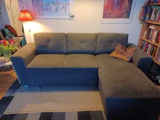 Sofa / Sovesofa med divan sælges