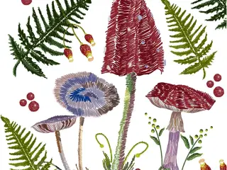 Elegante efterårssvampe servietter, 20 stk.