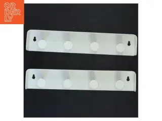 Hvide "Enudden" knagerækker fra IKEA (str. 27x5x3,5 cm)