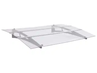 Dørudhæng 150x90 cm PET sølvfarvet og transparent