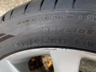 Alufælge med dække til Mazda 626