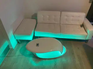 Gamer sofa samt LED bord 