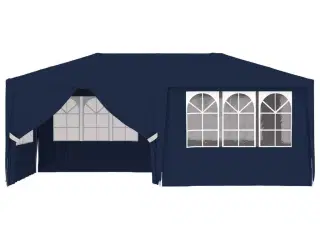 Festtelt med sidevægge 4x6 m 90 g/m² blå