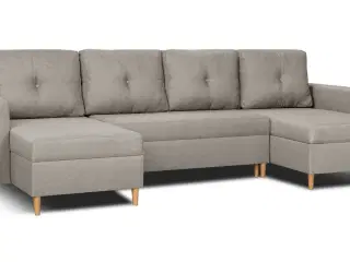 DORIS-U Hjørnesofa med sovefunktion Beige