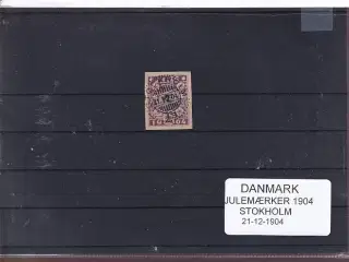 Danmark -  Julemærket 1904 - Stemplet Stokholm 21 - 12 - 1904