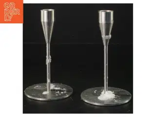 To lysestager i metal (str. Ø 8x13,5 cm) fra Måske Piet Hein