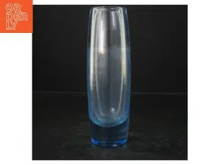 Blå glasvase (str. 22 cm)