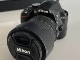Nikon D3300 inkl. tilbehør
