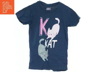 Blå T-Shirt med Kat print fra Abc123 (str. 110)