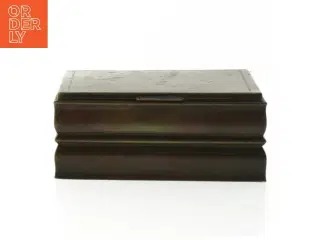 Metalæske i bogform (str. 12x10 cm)