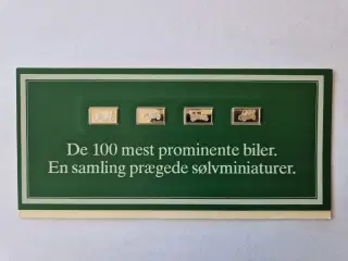 De 100 mest prominente biler - Miniature sølvbarrer