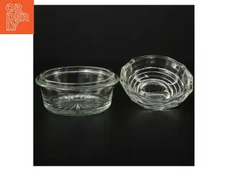 Glas serveringsskål med låg (str. 11 cm)