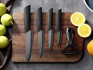 Eksklusivt keramisk knivsæt - 4 knive og skræller