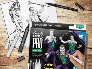DIY Kit Illustration, Helte og skurke: Joker, ass. farver, 1 pk.
