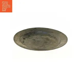 Antik tin tallerken (str. Ø 24 cm)