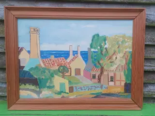 Smukt maleri med motiv fra Bornholm
