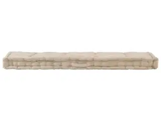 Hynde til pallesofa 120x40x7 cm bomuld beige