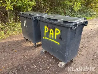 Skraldespande 600 Liter - 2 styk