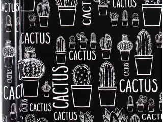 Farverigt gavepapir med kaktusmotiv - 50 cm x 5 m