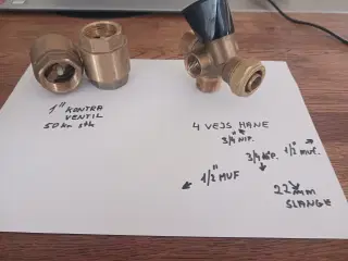 Diverse VVS fittings (Helt nye)