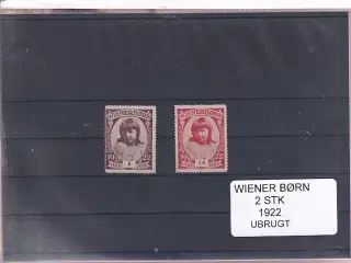Wiener Børn - 1922 - Velgørenhed - 2 Stk. - Ubrugt