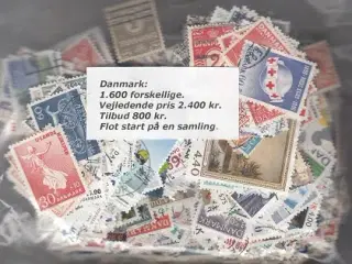 DK. 1600 forskellige.  AFA 2.400 kr.