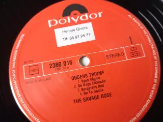 Savage Rose LP plader