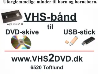Alle familiefilm - VHS overspilning til USB