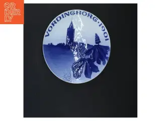 Porcelænsplatte Vordingborg 1901 fra Royal Copenhagen (str. Ø 20 cm)