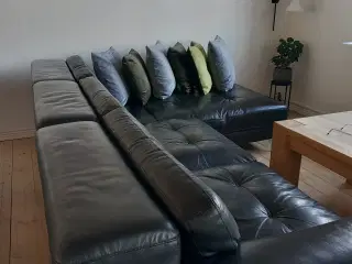 Læder Sofa med små  slid