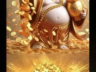 * Lærredsmaleri; Buddha