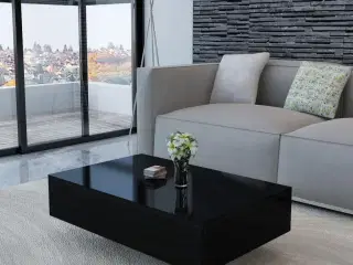 Sofabord sort højglans