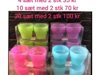 Lysestager/urtepotteskjulere af glas