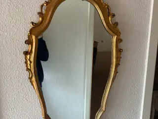 Spejl væg med guldramme