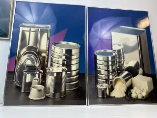 2 stk. originale foto-kunsttryk på plade (retro)