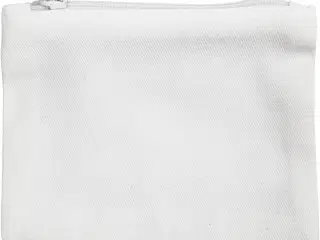 Elegant hvid pung i bomuld - 9x12 cm