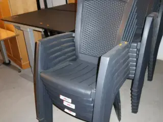 6 stk. havestole ALLIBERT Gomera Anthracite
