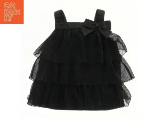 Sort flæsekjole med sløjfe fra H&M (str. 128)