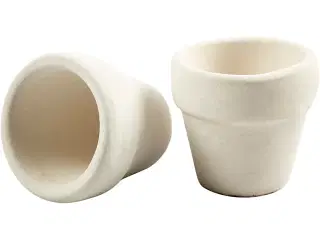 Urtepotte, H: 4,6 cm, diam. 5,2 cm, hvid, 6stk./ 1 pk.
