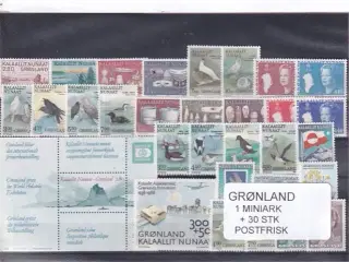 Grønland - 1 Miniark + 30 Stk. - Postfrisk