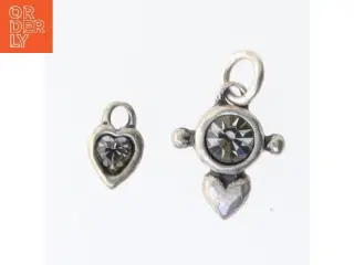 Sølv vedhæng med krystaller (str. 20 mm)