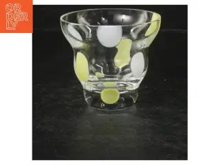 Dekorativ glasvaser/fyrfadsstager med farvede pletter fra Rosendahl (str. 8,5 cm. 2 styk)