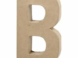 Bogstav, B, H: 20,5 cm, B: 11,5 cm, tykkelse 2,5 cm, 1 stk.