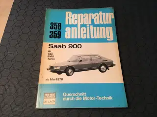 Saab 900 reparationsbog gammel 
