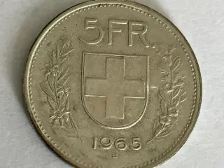 5 Francs Switzerland 1965 B