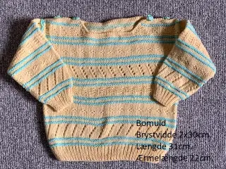 Hjemmestrik - bluse - ubrugt - str. 1 - 1½ år
