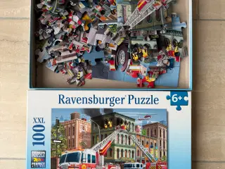 Puslespil (Ravensburger), brandbil, 100 brikker