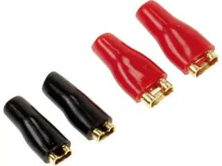 ACV højttalerstik  rød/sort 4stk