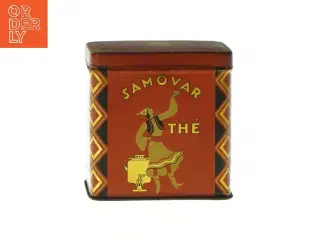 Dåse med print fra Lundgren (str. LBH: 10,5x7x11cm)