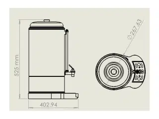  Kaffeperkolator / Kaffebrygger 6 L til 40 kopper